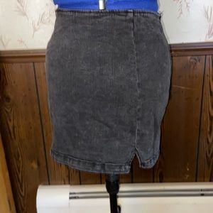 Black jean skirt